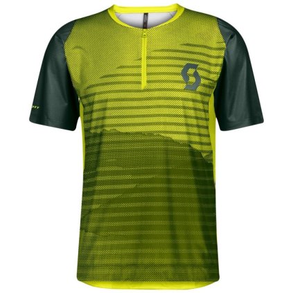 FLS06400173 scott shirt m trail vertic zip s sl zluta zelena