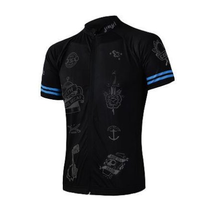 FLS11000043 sensor cyklo tattoo pansky dres kr rukav celozip cerna