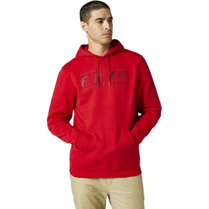 FLS12400208 fox pinnacle pullover fleece flame red