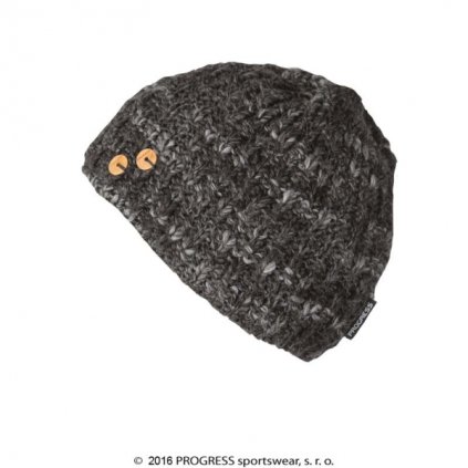 FLS05700862 cepice damska progress madla pletena cerny melir