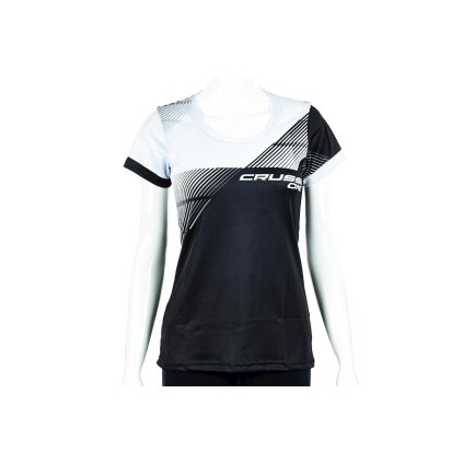 FLS05801443 damske sportovni tricko crussis one kratky rukav cerna bila
