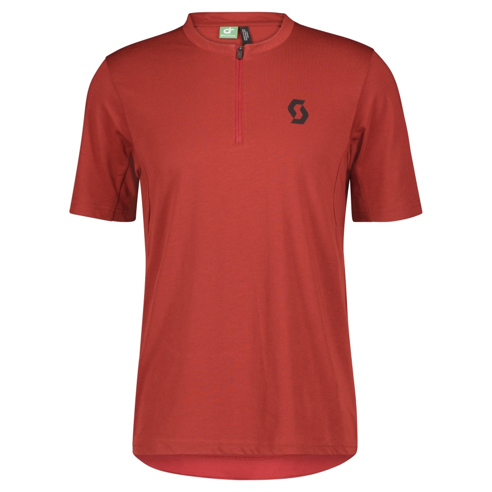 Cyklistický dres Scott Trail Flow DRI Zip SS Tuscan Red Velikost: XL