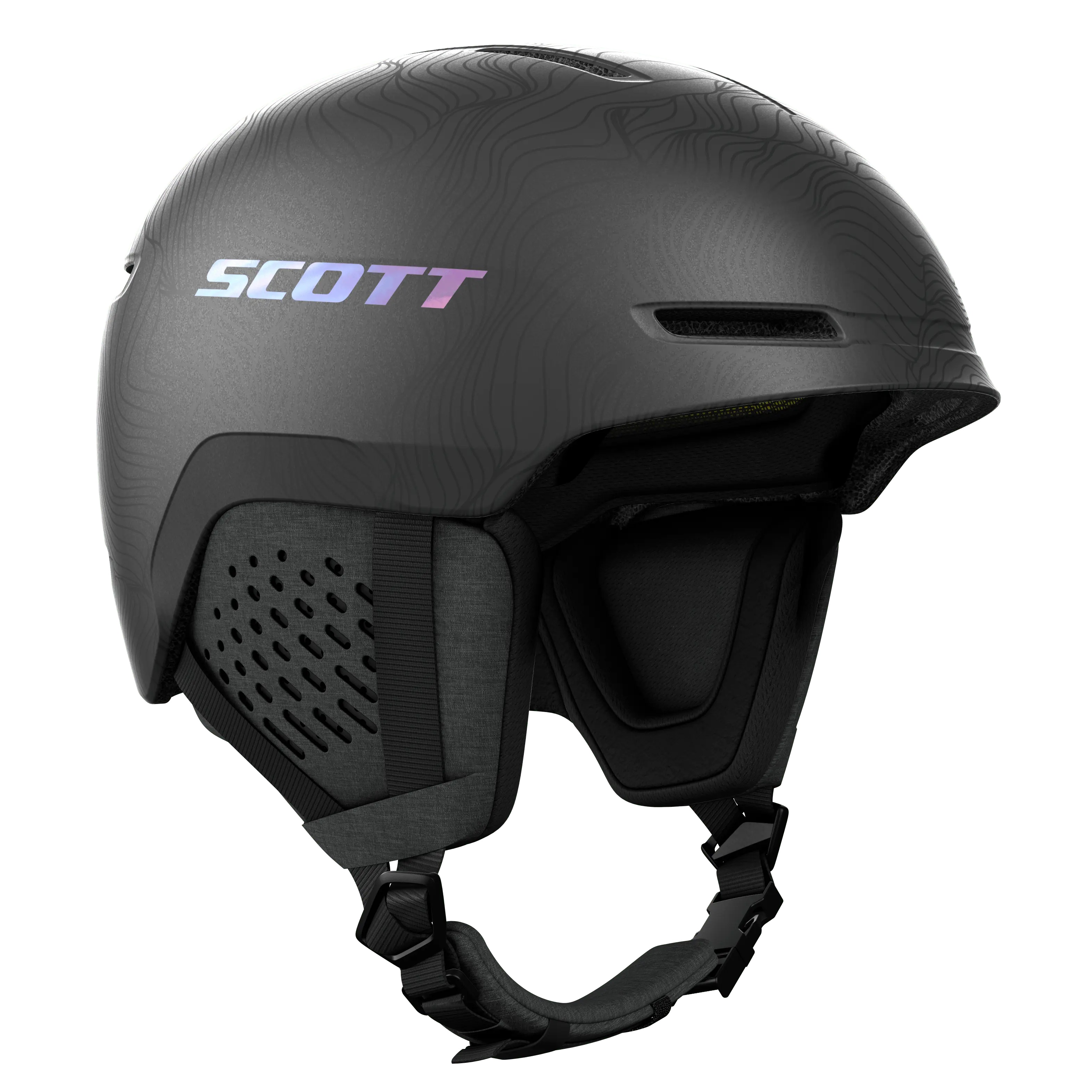 Lyžařská helma Scott Track Plus granite black/holo grey Velikost helmy: 51-55