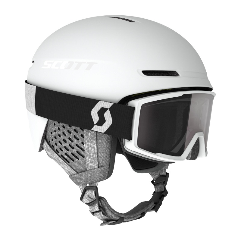 Lyžařská helma s brýlemi Scott Combo Track + Factor Pro white Velikost helmy: 55-59