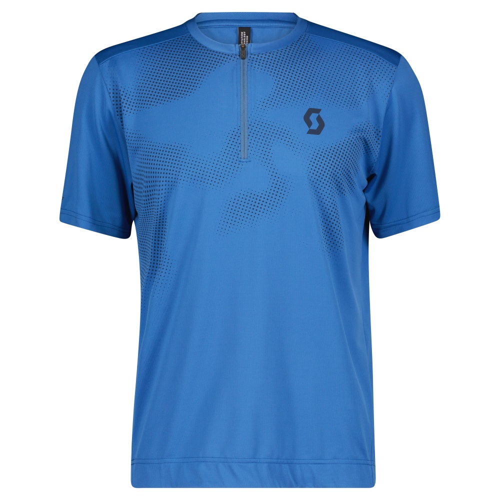 Cyklistický dres Scott Trail Flow Zip SS Storm blue Velikost: L
