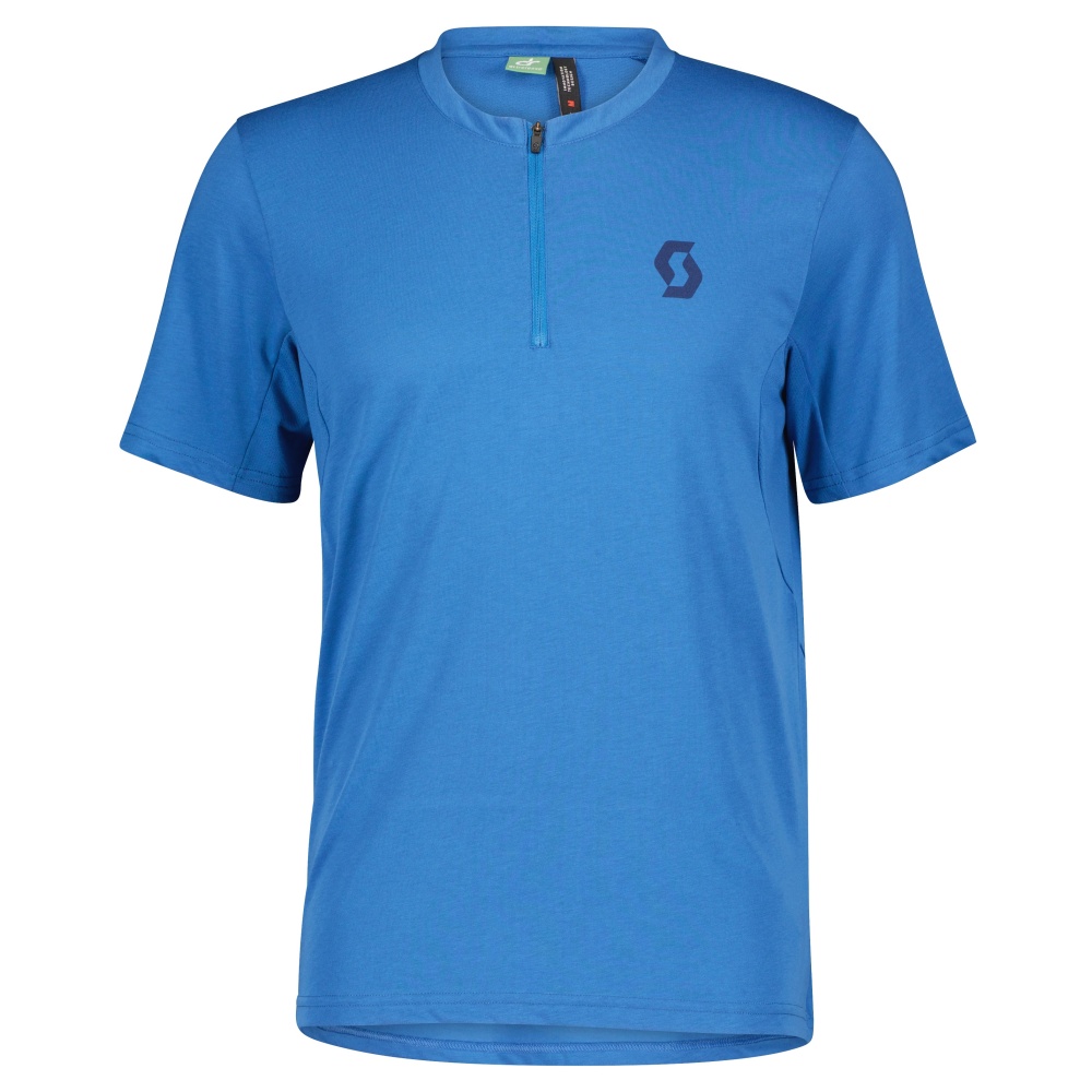 Cyklistický dres Scott Trail Flow DRI Zip SS storm blue Velikost: L