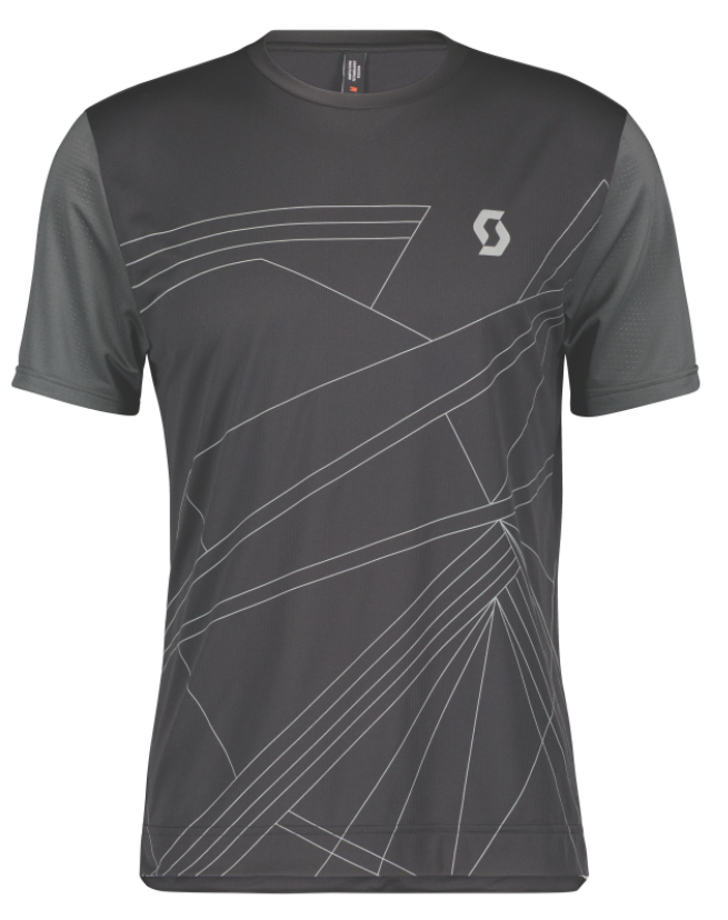 Cyklistický dres Scott Shirt mens Trail Flow SS black/grey 2022 Velikost: M