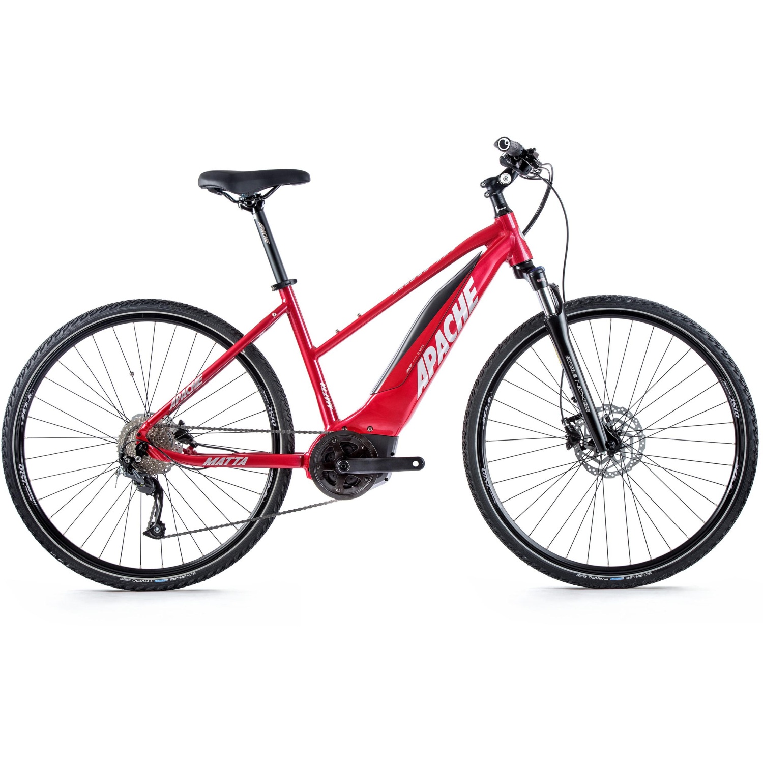 Krosové elektrokolo Apache Matta Bosch 3 pearl red Velikost rámu kol US: 18"(US:M)