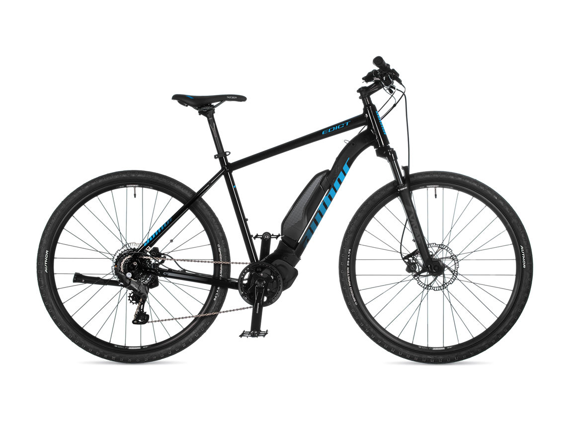Krosové elektrokolo AUTHOR Edict 2025 - černá/modrá Velikost rámu kol US: 22"(US:2XL)