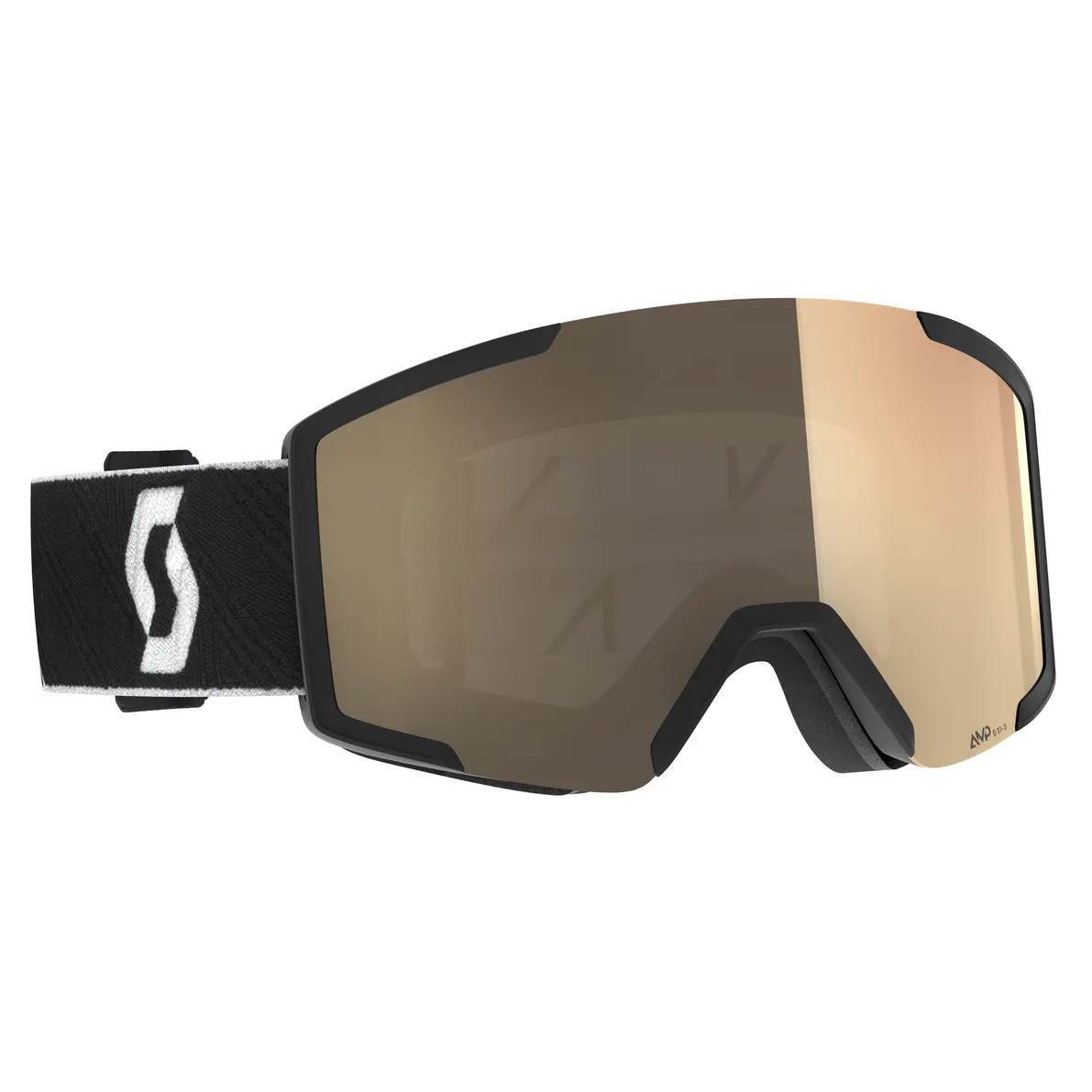 Lyžařské brýle Scott Goggle Shield LS black/white AMP LS bronze chrome S1-3
