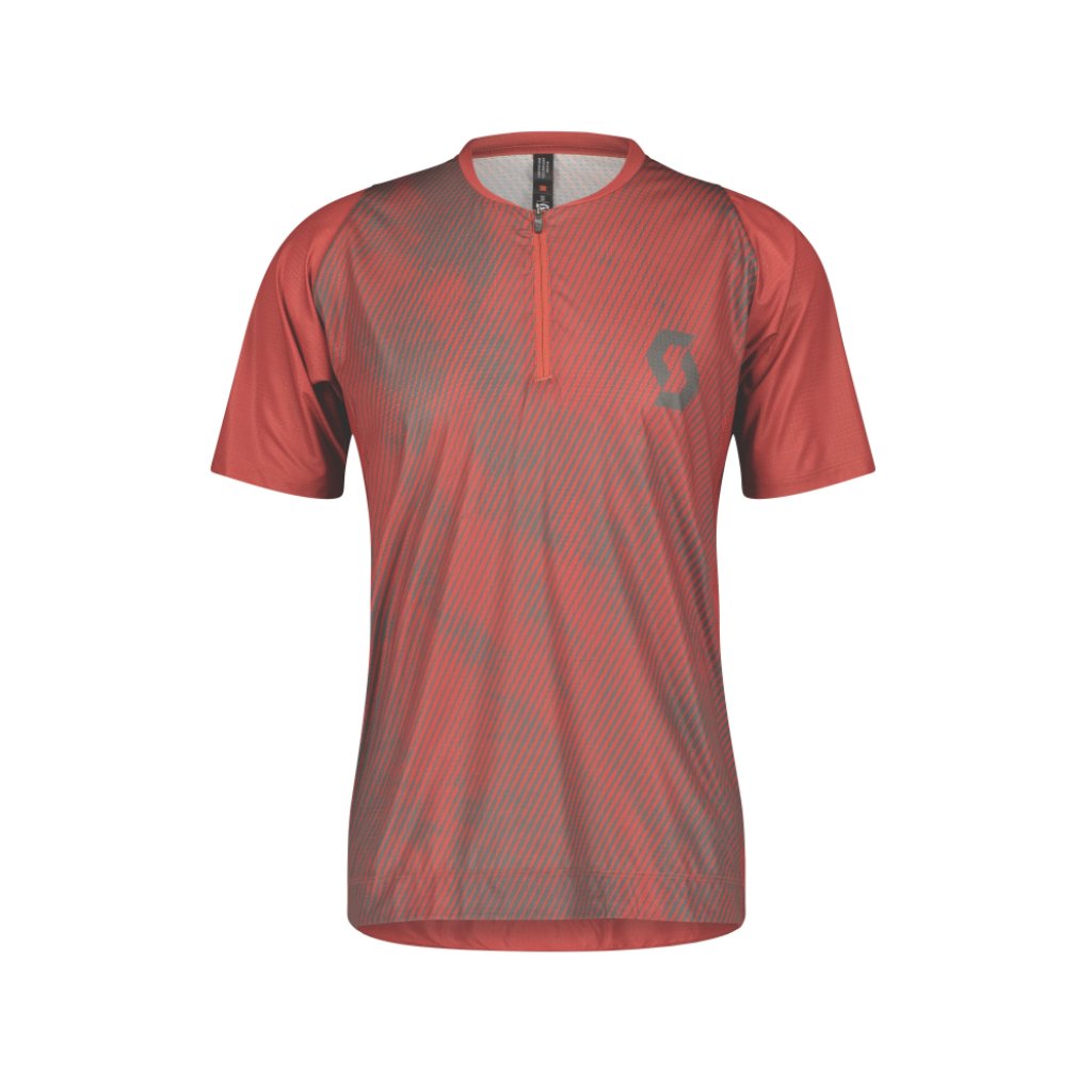 FLS06401482 scott shirt mens trail vertic zip ss red grey 2022