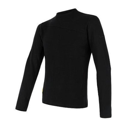 FLS11000525 sensor merino extreme panske tricko dl rukav cierna