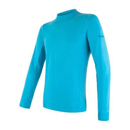 FLS11000070 sensor merino extreme panske tricko dl rukav modra