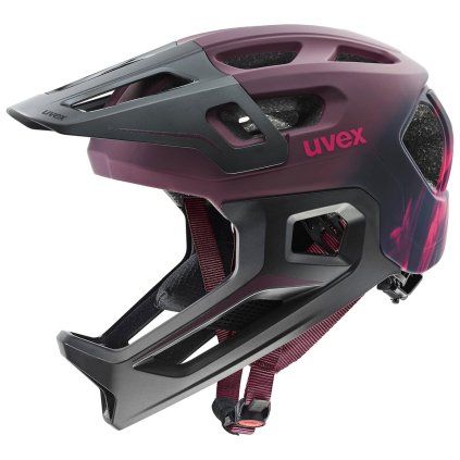FLS05345116 detska prilba uvex helma react jr fullface cranberry matt