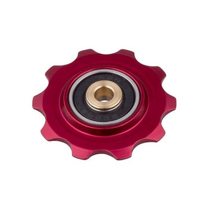 FLS10500811 kladka pro t plus s priemyslovym loziskom dural 10 zubov cervena