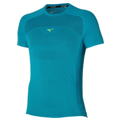 FLS12100203 mizuno aero tee algiers blue