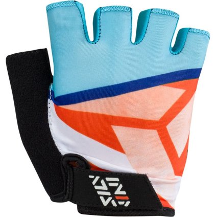 FLS10900190 silvini detske cyklisticke rukavice ose modra cierna cervena