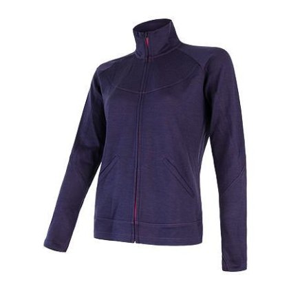 FLS11000465 sensor merino upper damska mikina celozips fialova