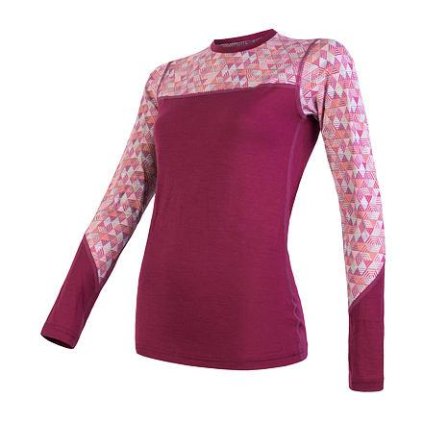 FLS11000494 sensor merino impress damske tricko dl rukavlilla pattern