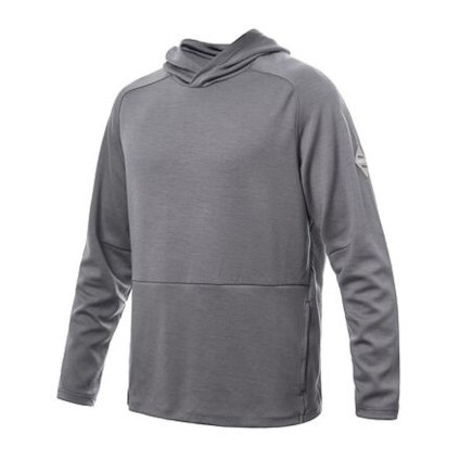 FLS11006892 sensor merino upper cestovatelska panska mikina s kapucnou seda
