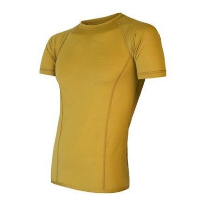 FLS11000324 sensor merino air panske tricko kr rukav mustard