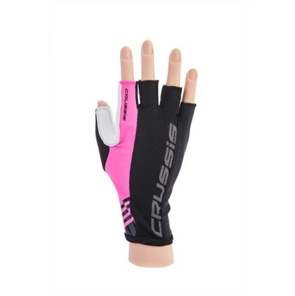 FLS05800159 crussis cyklo rukavice cierne ruzova fluo vel xl