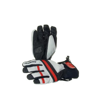 FLS06800631 lyziarske panske rukavice daman r03 ski celokozene cierno bielo cervena