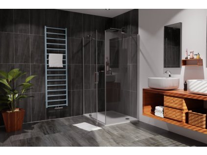 NOVINKA - ISAN AURA designový koupelnový radiátor, sněhově bílý (RAL 9016) 1140/300