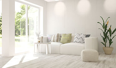 Biela farba v interiéri