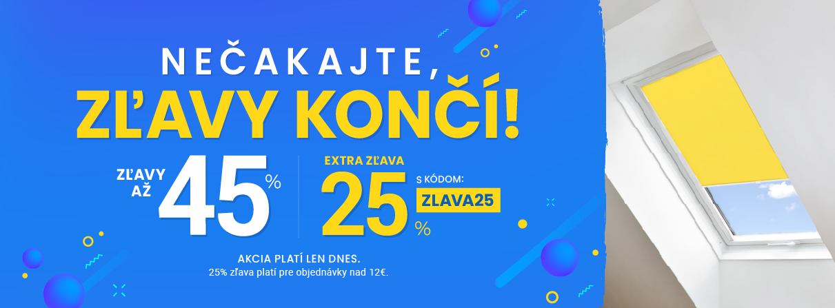 Zľavy až 45 % + naviac zľava 25 %