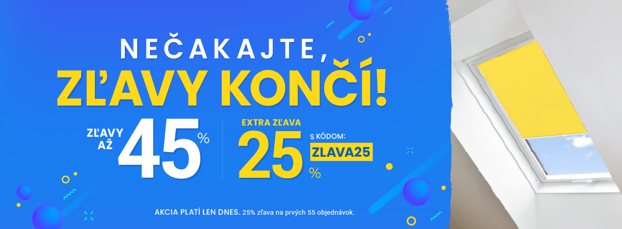 Zľavy až 45 % + naviac zľava 25 %