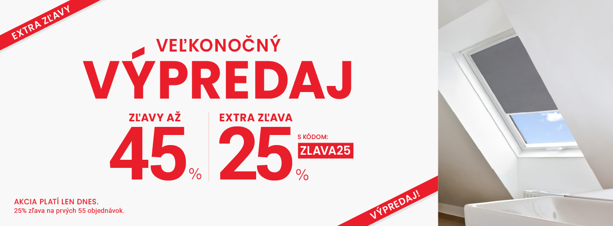Zľavy až 45 % + naviac zľava 25 %