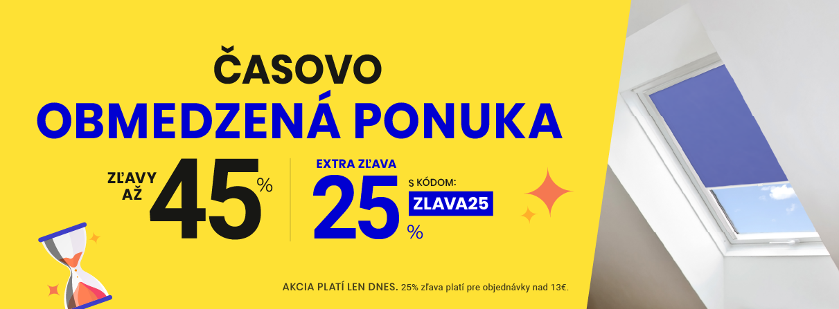 Zľavy až 45 % + naviac zľava 25 %