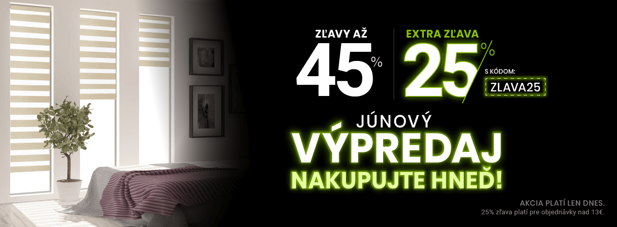 Zľavy až 45 % + naviac zľava 25 %