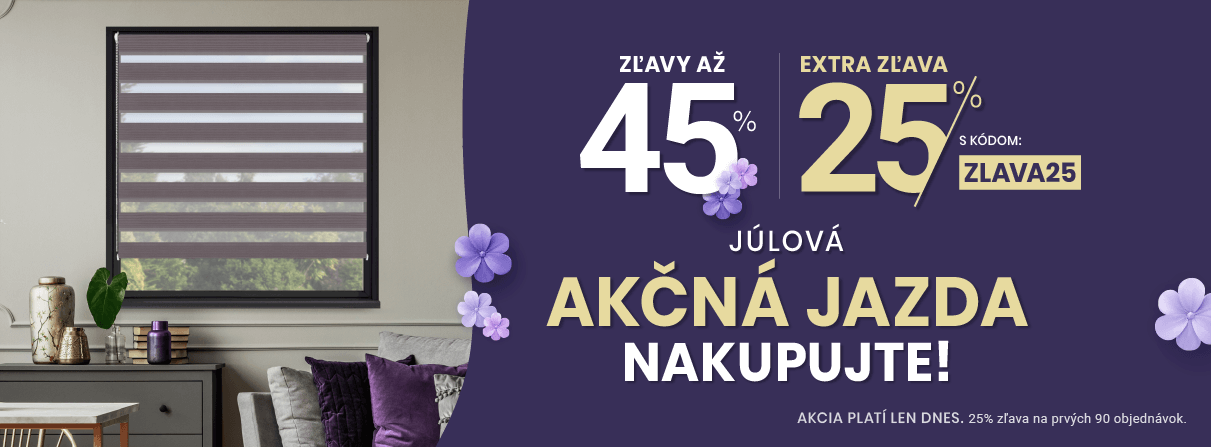 Zľavy až 45 % + naviac zľava 25 %
