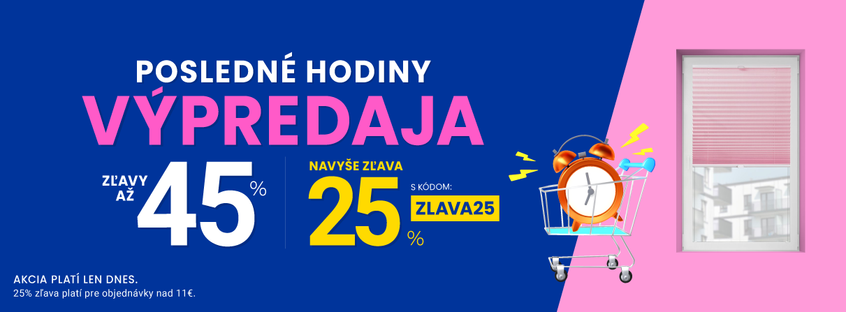 Zľavy až 45 % + naviac zľava 25 %