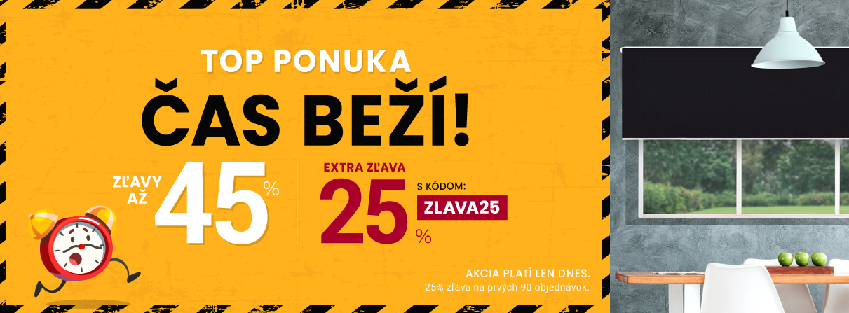 Zľavy až 45 % + naviac zľava 25 %