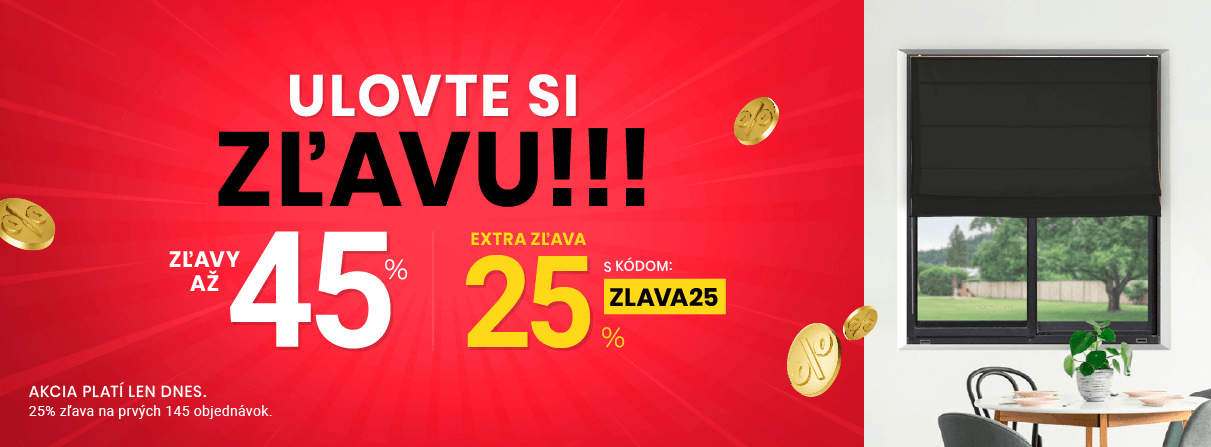 Zľavy až 45 % + naviac zľava 25 %