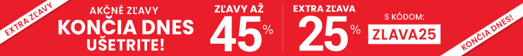 Zľavy až 45 % + naviac zľava 25 %
