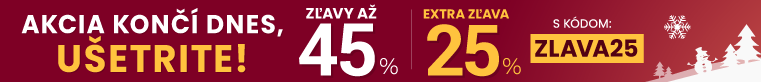 Zľavy až 45 % + naviac zľava 25 %