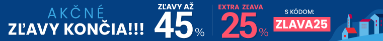 Zľavy až 45 % + naviac zľava 25 %