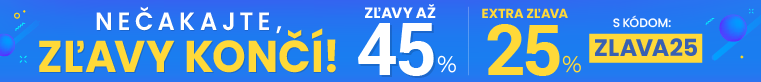 Zľavy až 45 % + naviac zľava 25 %