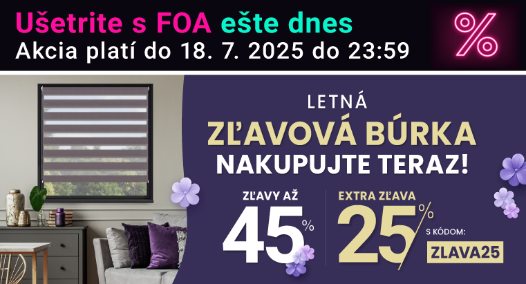 Zľavy až 45 % + naviac zľava 25 %