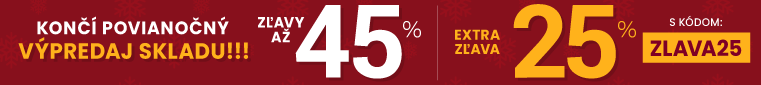 Zľavy až 45 % + naviac zľava 25 %