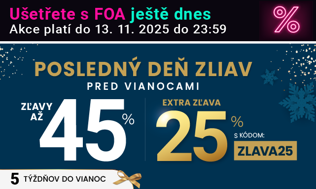 Zľavy až 45 % + naviac zľava 25 %