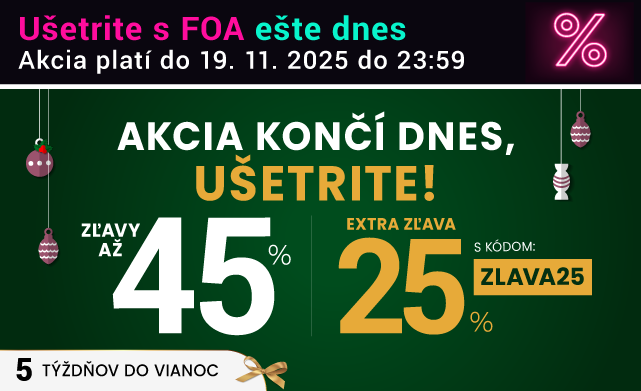 Zľavy až 45 % + naviac zľava 25 %