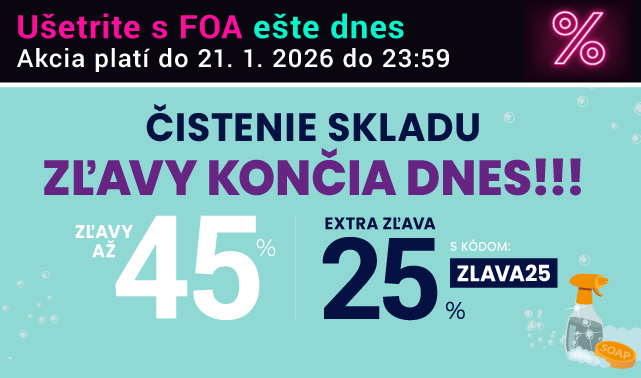 Zľavy až 45 % + naviac zľava 25 %
