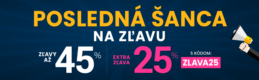 Zľavy až 45 % + naviac zľava 25 %