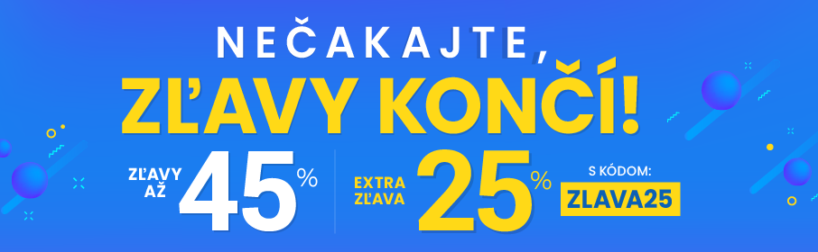Zľavy až 45 % + naviac zľava 25 %