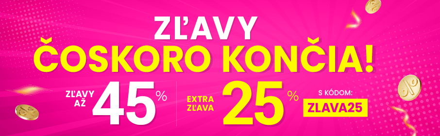 Zľavy až 45 % + naviac zľava 25 %